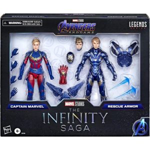 Blister 2 figuras Captain Marvel & Rescue Armor The Infinity Saga Endgame Los Vengadores Avengers Marvel 15cm Ref0094