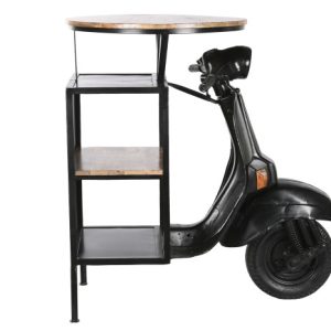 MESA HIERRO MANGO 116X72X110 MOTO DESGASTADO NEGRO MB-211334 Disponible ref13109