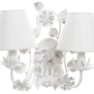 LAMPARA APLIQUE METAL POLIESTER 39X22X32 BLANCO LA-182357 Disponible ref13528
