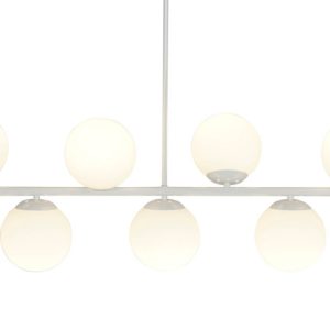 LAMPARA TECHO METAL CRISTAL 98X21X22 BOLAS BLANCO LA-207391 Disponible Ref 13524