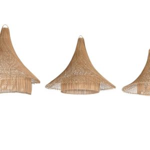 PANTALLA SET 3 RATAN 80X80X75 NATURAL LA-213867 Disponible Ref 13503