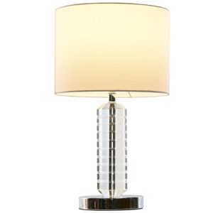 LAMPARA SOBREMESA CRISTAL POLIESTER 25X25X42 LA-214592 Disponible ref13577