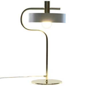 LAMPARA SOBREMESA METAL 28X18X46 BLANCO LA-214593 Disponible ref13575