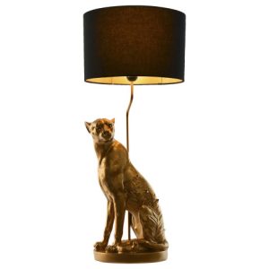 LAMPARA SOBREMESA RESINA 33X33X78,5 LEOPARDO LA-214659 Disponible ref13572