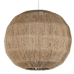 LAMPARA TECHO YUTE METAL 36X36X31 NATURAL MARRON LA-214696 Disponible Ref 13500