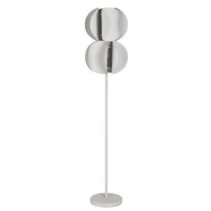 LAMPARA PIE METAL 30X30X151 RUGOSO BLANCO LA-216288 Disponible Ref 13535