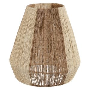 PANTALLA YUTE METAL 30X30X31 NATURAL LA-217469 Disponible Ref 13492