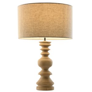 LAMPARA SOBREMESA MANGO ALGODON 40X40X60 NATURAL LA-217668 Disponible ref13560