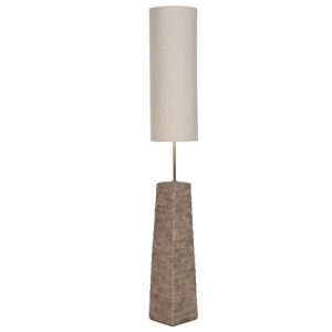 LAMPARA PIE CERAMICA LINO 25X25X165 MARRON LA-217695 Disponible Ref 13532