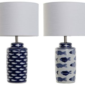 LAMPARA SOBREMESA CERAMICA 28X28X49 PECES 2 SURT. LA-217793 Disponible ref13551