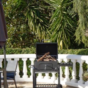 BARBACOA ACERO 140X60X108 TERMOMETRO NEGRO RC-166569 Disponible Ref 13479